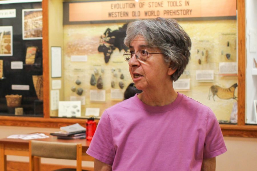 Archeological Collections Manager Diane Curewit speaks about the “City of Hope” exhibit on Tuesday at the WSU Museum of Anthropology.