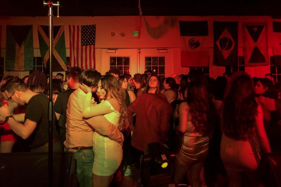 Students and alumni mingle on the dance floor at Omega Delta Phi Fraternity, Inc.s Hype Knight on Saturday night at Ensminger Pavilion.