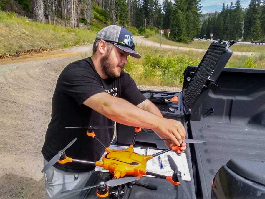 Using a drone as opposed to driving a boat to monitor the amount of salmon is more cost-effective and
less time consuming says McLain Johnson, Washington Department of Fish and Wildlife fish biologist.
