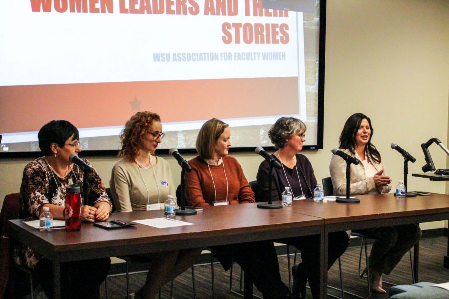 A+panel+of+members+from+the+Association+for+Faculty+Women+explain+how+mentees+can+get+the+most+out+of+their+mentors+Tuesday+evening+at+the+Bundy+Reading+Room+at+Avery+Hall.