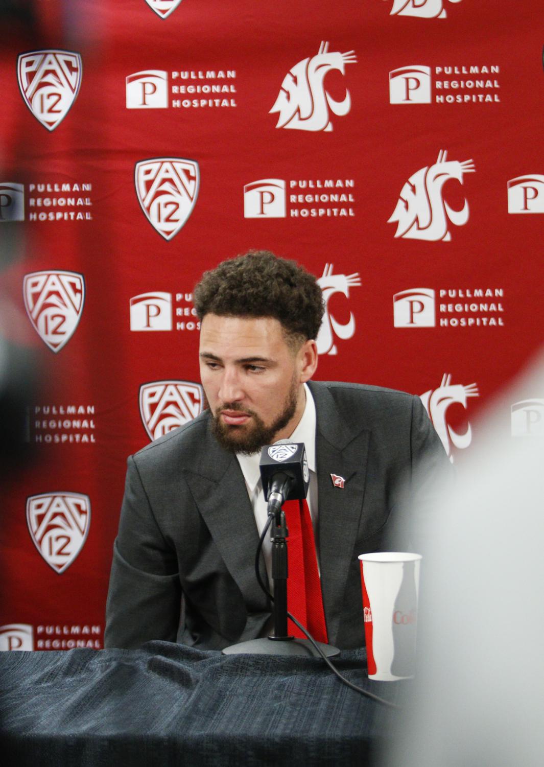 WSU wins on day it retires Klay Thompson's jersey