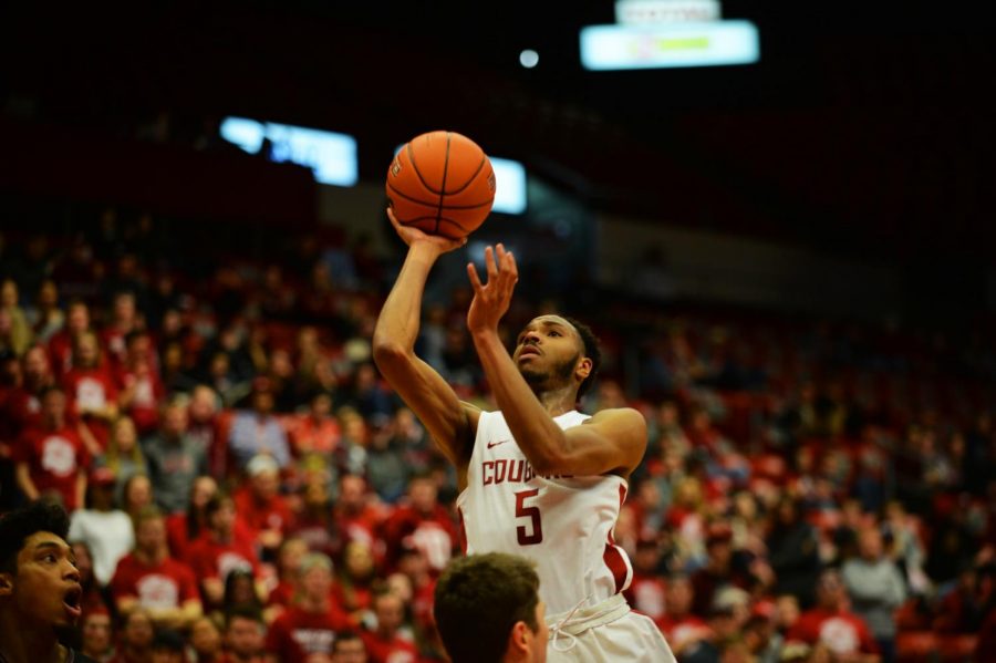 Then-sophomore forward Marvin Cannon shoots a shot on Feb. 23 at Beasley Coliseum.