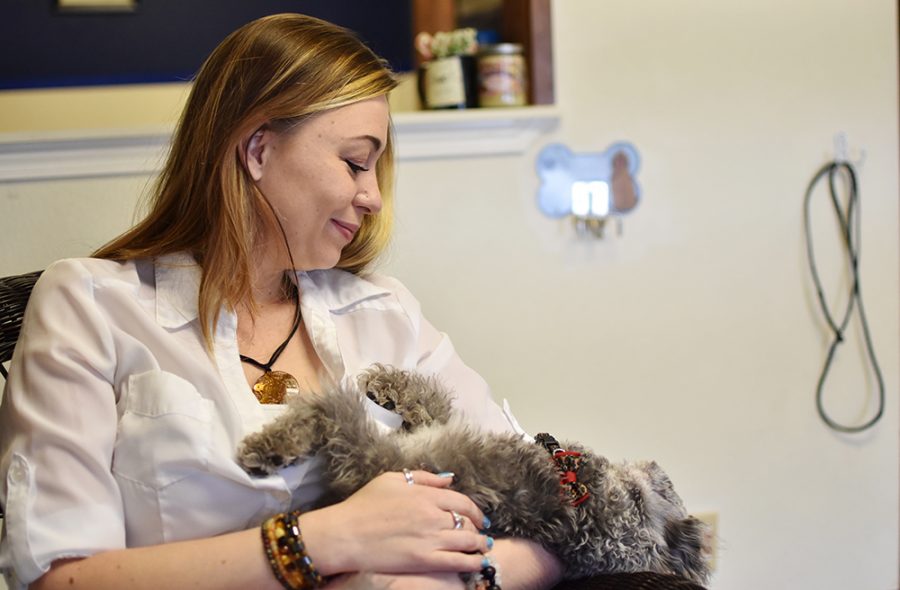 Amber Wright, owner of Ambers Grooming Salon, was able to open her doors early for pet hair allergy research. She offers drop-off services, as well as different rooms for bathing and grooming.