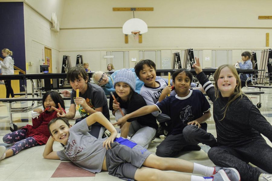 Students at the YMCA after school program, a partners with United Way Whitman County, pose for a photo.