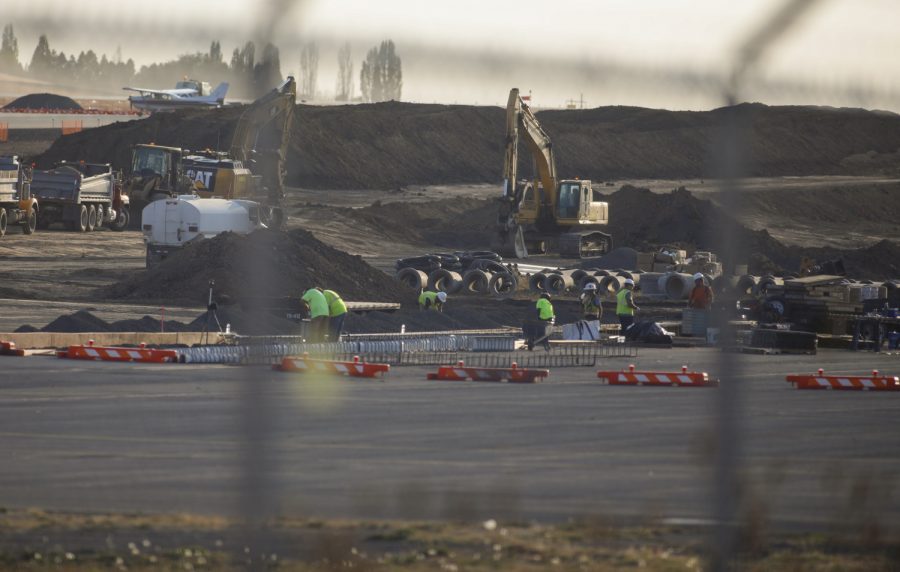 A runway is being constructed at Pullman-Moscow Regional Airport. The airport will begin construction on a new terminal next year.