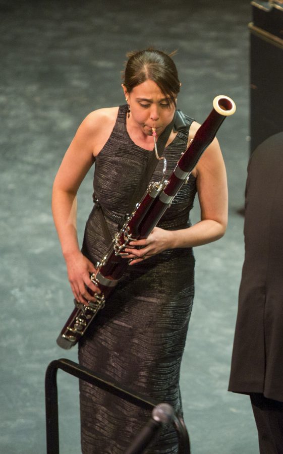 Jacqueline Wilson plays the bassoon. She started playing bassoon in high school. Now she analyzes contemporary Native American composers work in the context of assimilation policies.