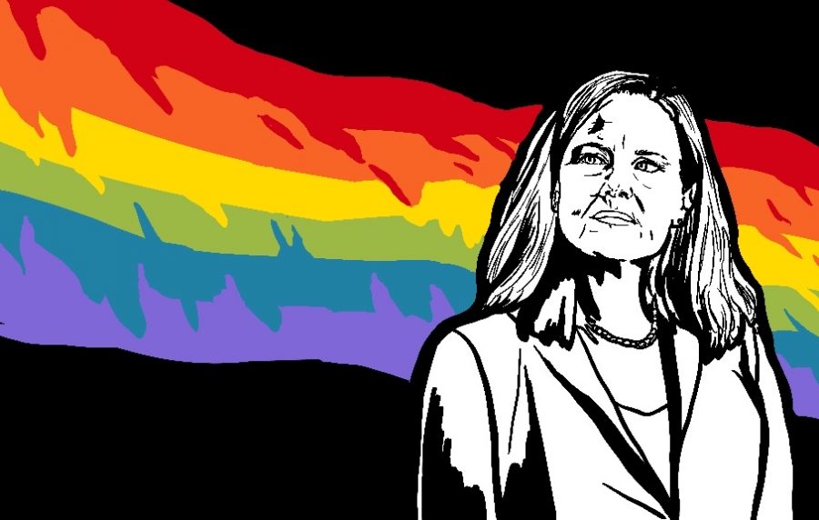 Amy Coney Barrett’s nomination to the Supreme Court signals a new wave of conservative decisions from the judicial branch. It’s conceivable that LGBTQ+ rights will be taken away because of her nomination.