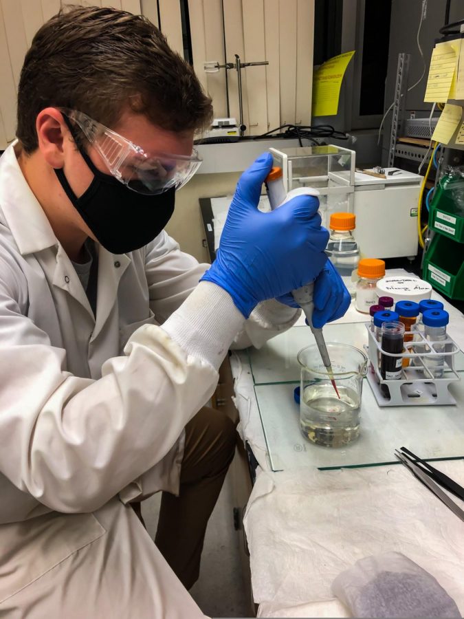 Gunnar Sly, WSU junior chemical engineering major, hopes to use a form of algae to create longer-lasting and environmentally-friendly batteries.