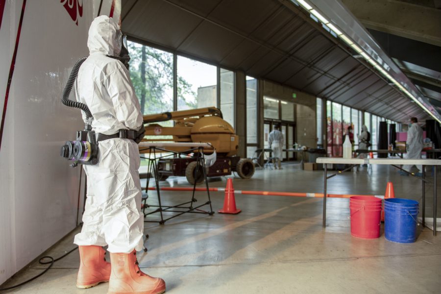 The Federal Emergency Management Agency pays for personnel costs associated with the guard, including salaries, housing and food. WSU covers the cost of processing tests, which is worth about $100 each.