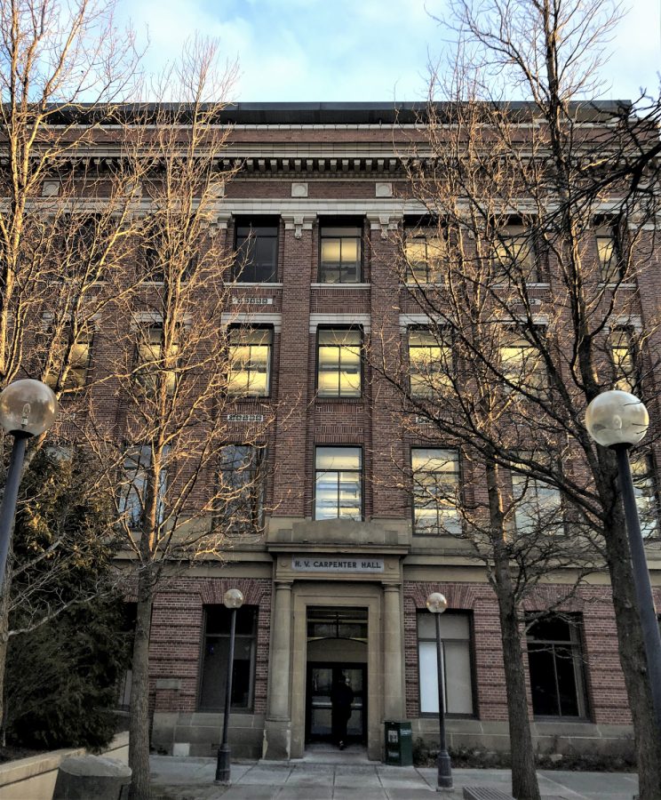 Carpenter Hall is one of many of WSUs famous red-bricked buildings