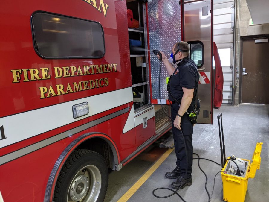 The Pullman Fire Department has cleaning devices that sanitize vehicles after transporting patients who have or are suspected to have COVID-19. The department was able to get them through a COVID-19 grant. 