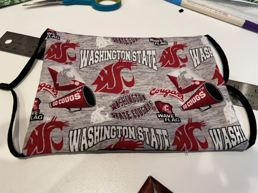Grandma sent her granddaughter back to WSU with many Cougar masks. They are still her favorite ones to wear. 
