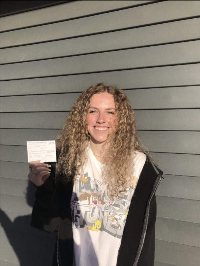 Gracyn+Holiway%2C+sophomore+animal+science+major%2C+received+her+first+shot+April+16.+Holiway+said+she+wanted+to+get+the+vaccine+to+keep+those+around+her+safe.%C2%A0