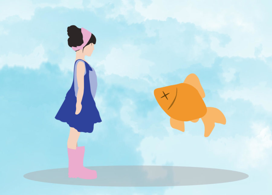 Something as simple as having a goldfish, or any pet, could begin the conversation of death and grieving.