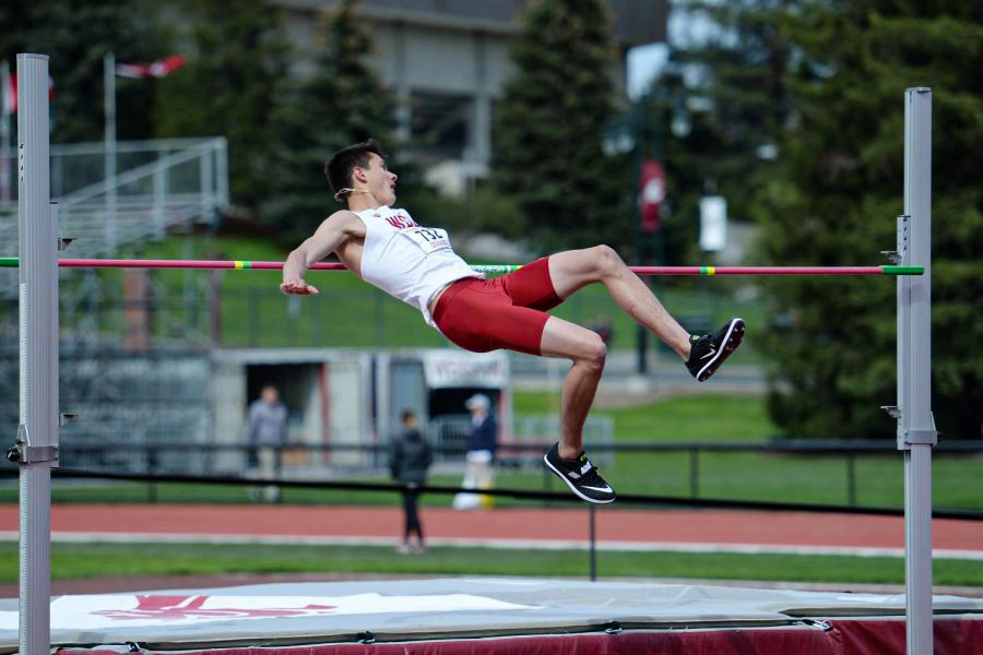Senior high jumper Mitch Jacobsen jumped 2.08 m last week to claim first place.