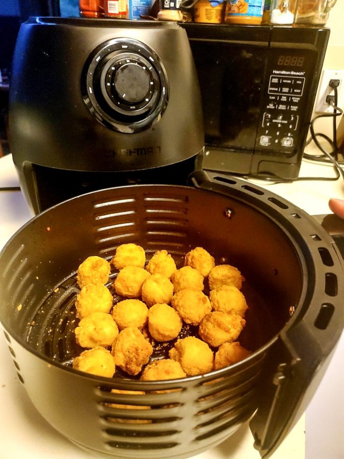 Popcorn chicken is a quick and easy option for the airfryer.