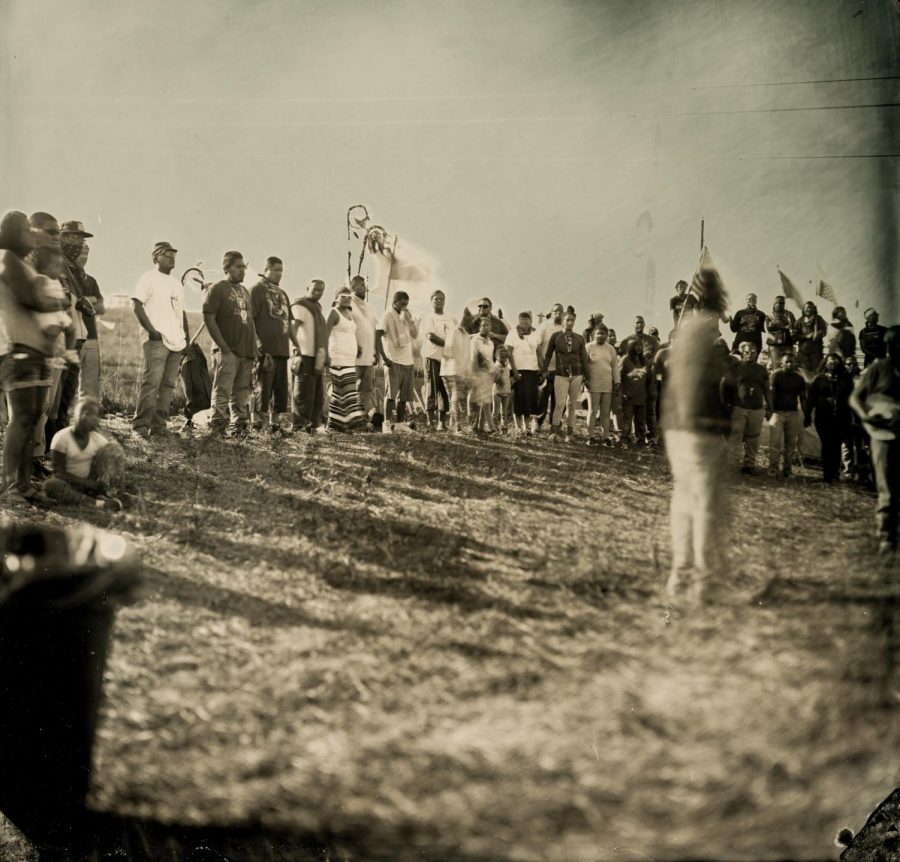 Elders+Addressing+the+Crowd+by+Shane+Balkowitsch.+Wet+plat+collodion+photograph+of+the+Dakota+Access+Pipeline+protest+site%2C+taken+in+2016+near+Cannonball%2C+North+Dakota.