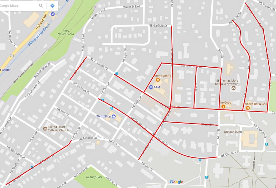 College Hill Parking Restrictions Map