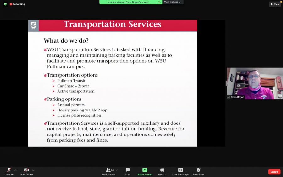 Chris Boyan, Transportation Services interim director, discusses parking options and fees.