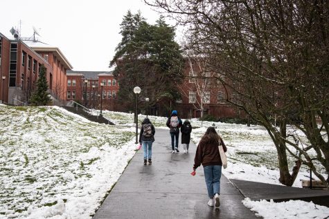 WSU Police responded to several snow-related calls Monday after 2-3 inches fell that day. 