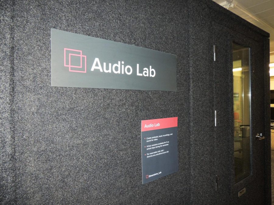 The new audio lab is in room 120C of Holland Library.