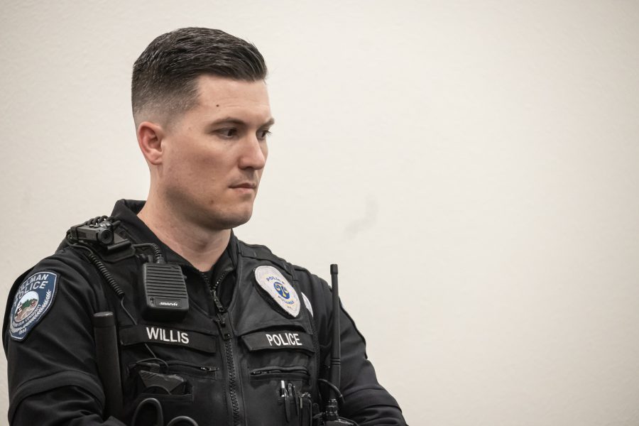 Pullman Police Department Officer Garrett Willis received two awards for his work in the department, March 29.