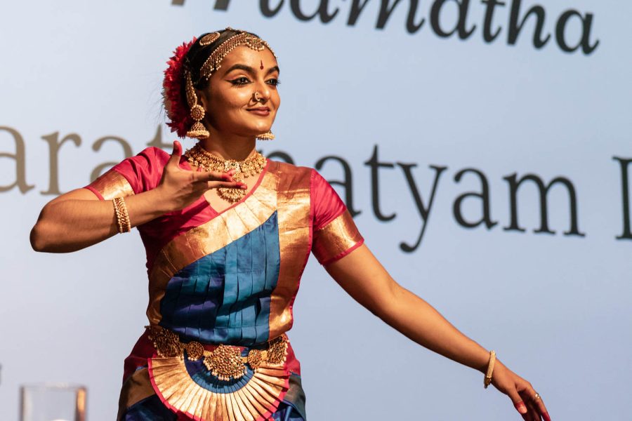 Mamatha preforms Bharatanatyam dance during India Night, April 17.