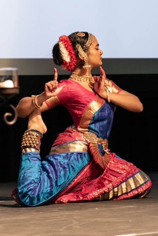 Mamatha preforms Bharatanatyam dance during India Night, April 17.