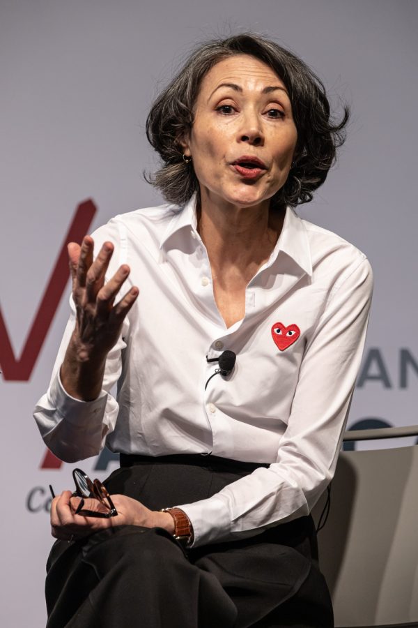 Edward R. Murrow Lifetime Achievement Award recipient Ann Curry discusses humanitarian and war reporting during Murrow Symposium 46, April 5.