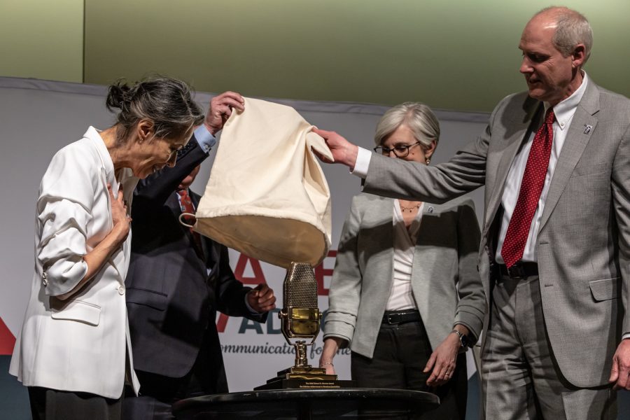 Journalist Ann Curry recieves the Edward R. Murrow Lifetime Achievement Award during Murrow Symposium 46, April 5.