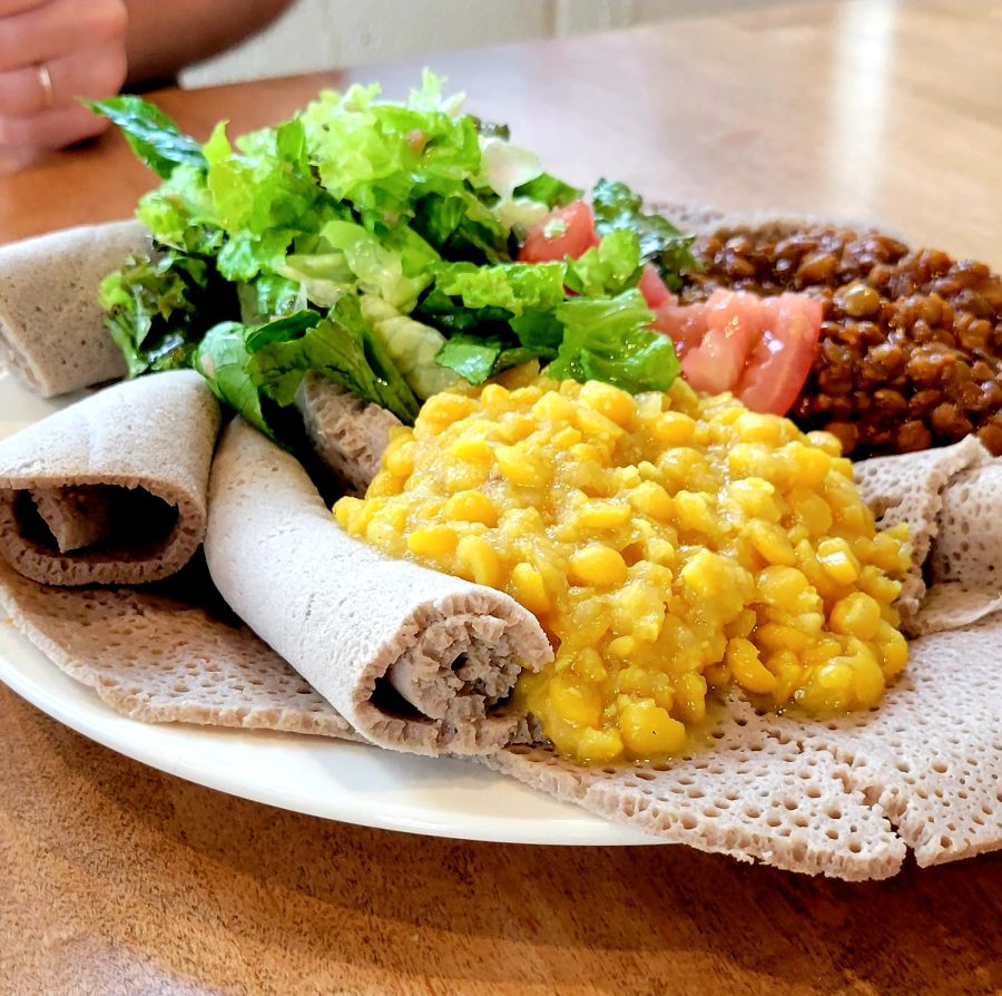 Columnist Carson Holland ate Ethiopian Firfir at Feast World kitchen in downtown Spokane. 