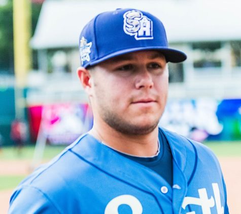 Ty France at the 2017 Texas League All-Star Game, five years before making the 2022 MLB All-Star Game