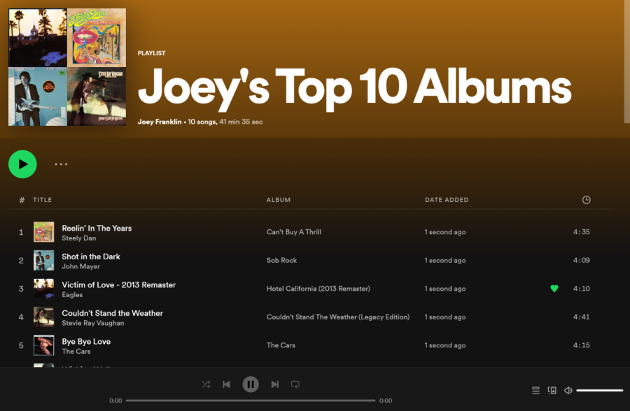 Rock is the genre of the summer in this first edition of Joeys Top 10s.