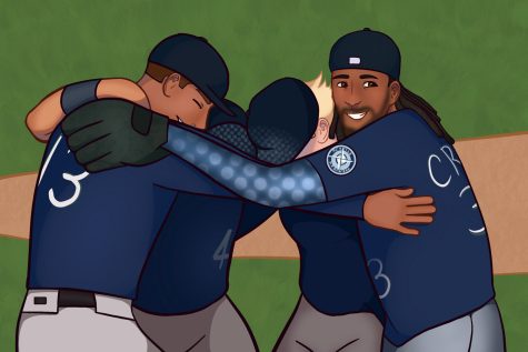 J.P. Crawford is a leader for the Mariners and helps the infielders dance after each win.