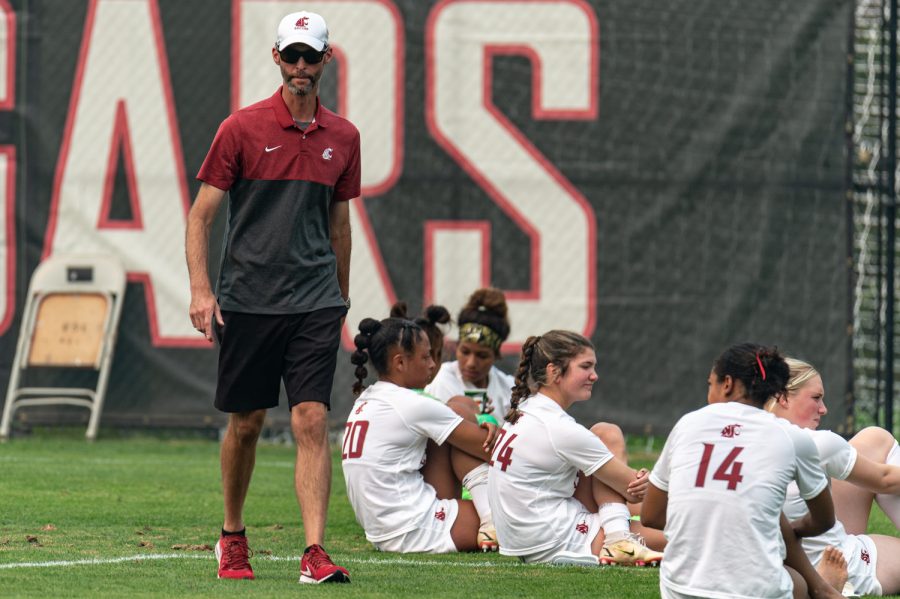 WSU+Associate+Athletic+Trainer+Chris+Lange+cleans+up+his+equipment+after+an+NCAA+womens+soccer+game+between+WSU+and+Cal+Poly%2C+Sep.+11%2C+at+Lower+Soccer+Field.
