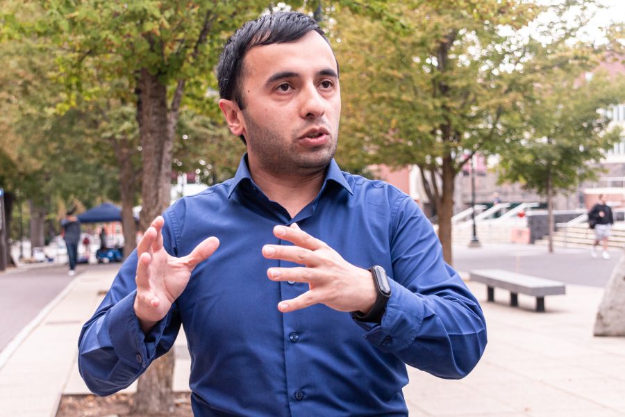 Abbas Mammadov, a graduate student in political science, shares his thoughts during an interview about the Azerbaijan situation, Sep 21.