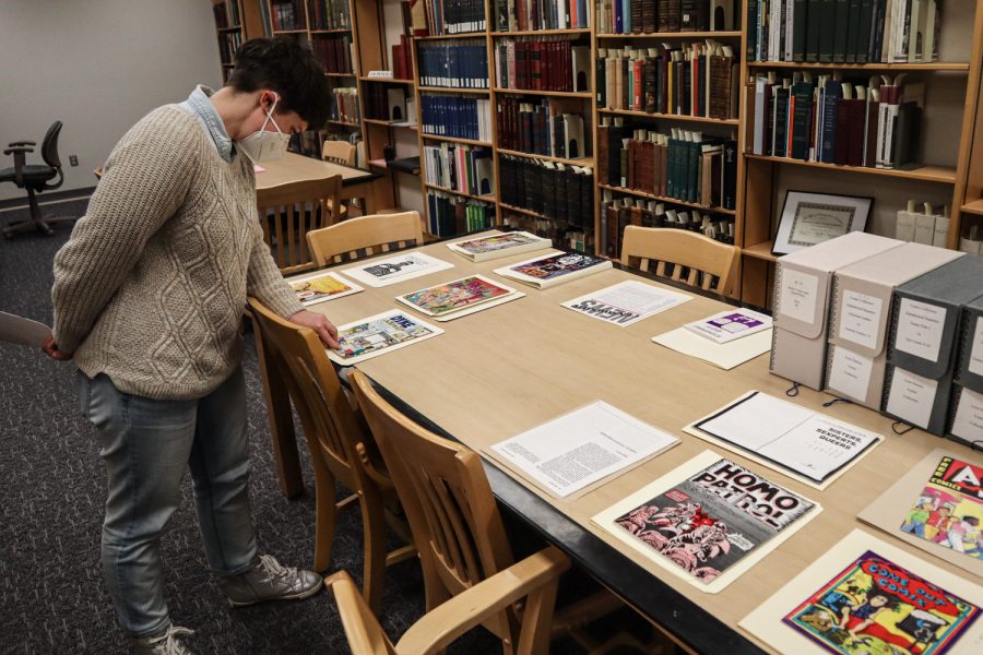 WSU students participating in Terrell Librarys past Queering the Archives event, Oct. 21, 2022.
