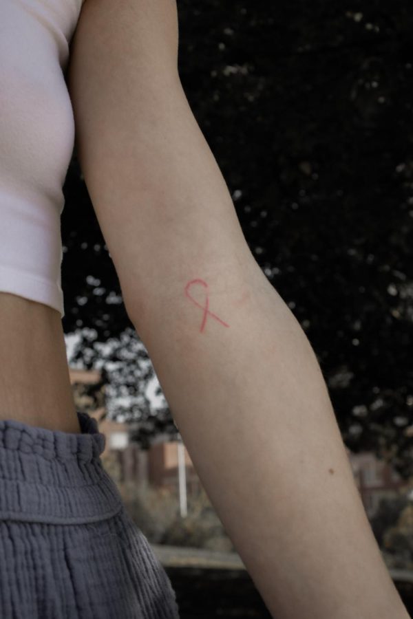 The+pink+ribbon+is+a+reminder+of+how+we+carry+the+effects+of+cancer+with+us+through+our+lives.