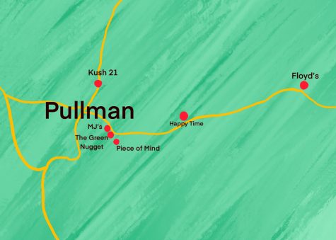 Pullman has a wide range of dispensaries in the area. Here is where they are located. 
