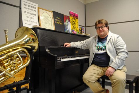Professor A.J. Millers passion for music began in sixth grade band. 