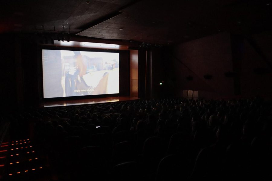 Festivalgoers+watched+films+in+the+Compton+Union+Building+Auditorium+on+Jan.+24.