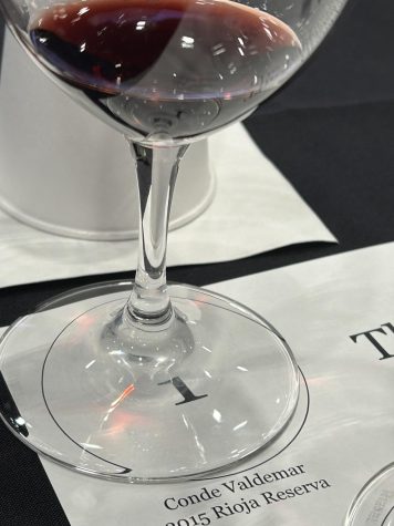 During the tasting, multiple wines were prepared for attendees, Feb. 7.