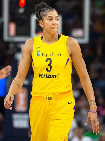 Candace Parker on Los Angeles during a game against the Minnesota Lynx.