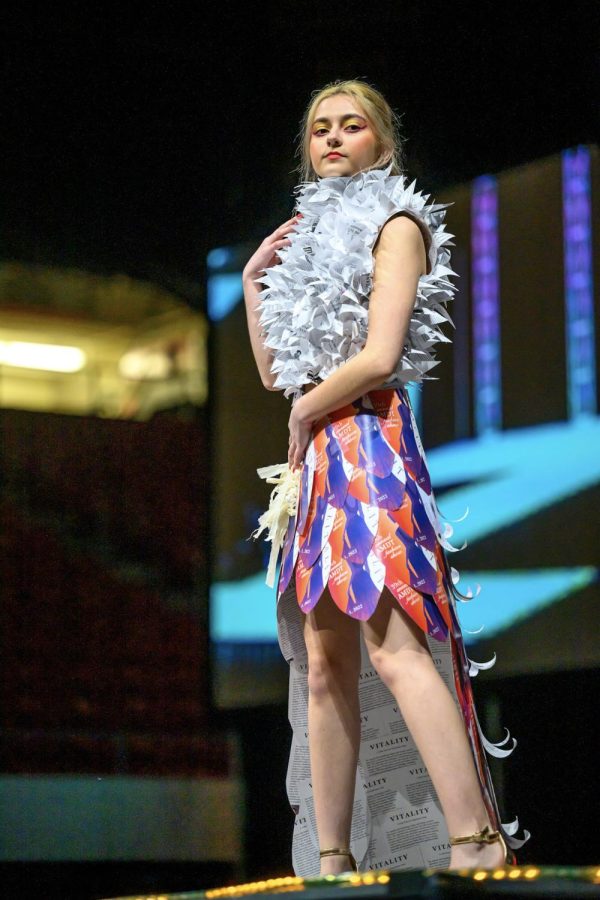 Model on the runway, March 31.