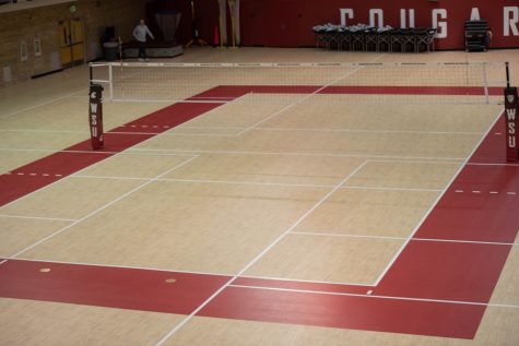 WSU debuts newly renovated court in spring match against Montana, April 2 at Bohler Gym.