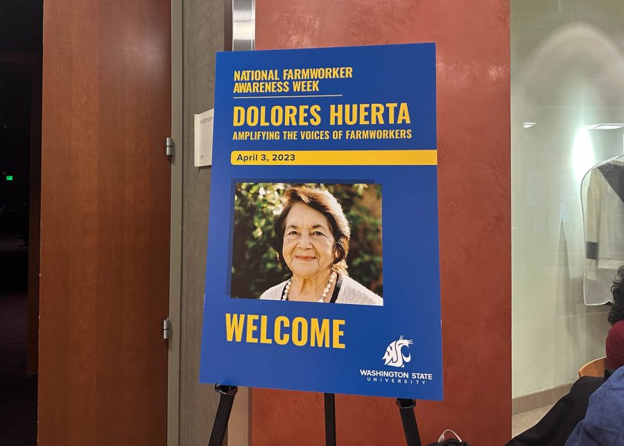 Dolores Huerta spoke about human rights and the importance of voting at her keynote on April 3, 2023.