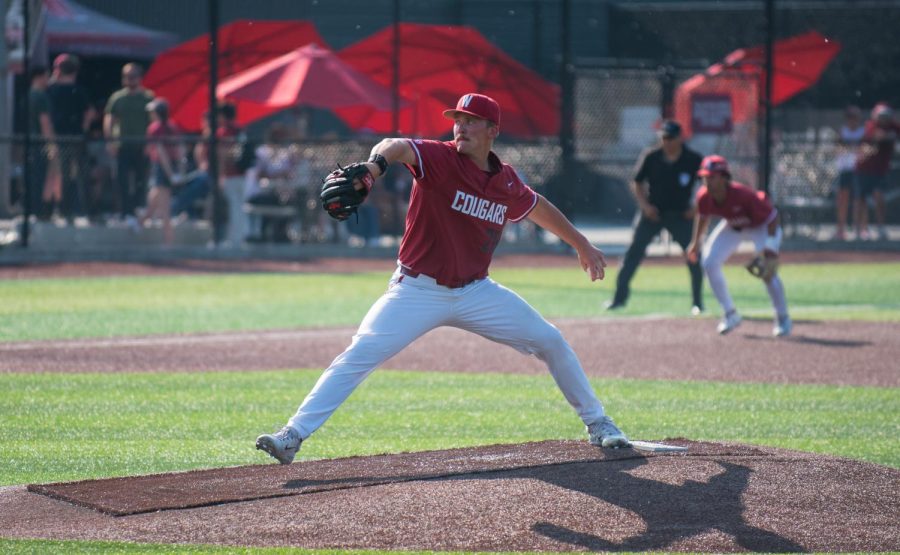 Spencer Jones throws a pitch against Stanford, May 19.