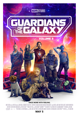 An official poster of Guardians of the Galaxy Vol. 3.