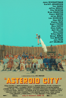An official poster of Asteroid City.