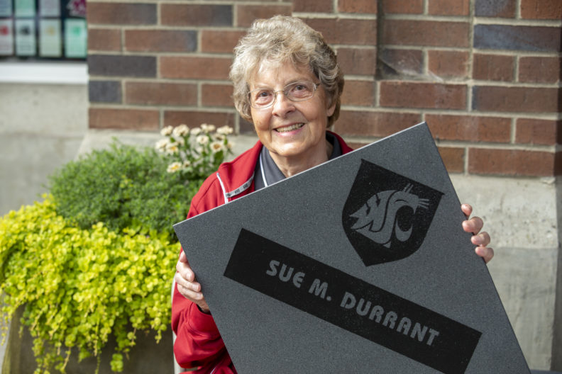 Sue Durrant at her Pullman Walk of Fame induction in 2019. 